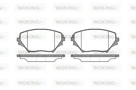 Колодки дискового тормоза WOKING P9133.00