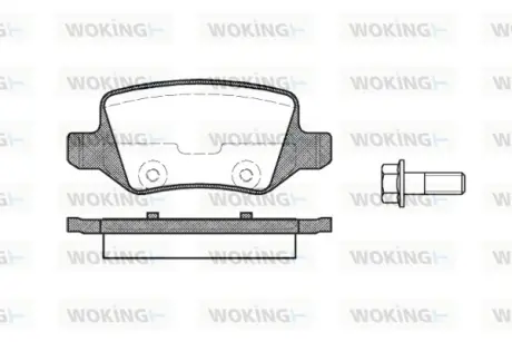 Колодки тормозные WOKING P918300