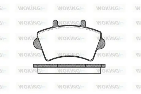 Колодки дискового тормоза WOKING P919300