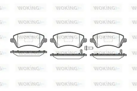 Колодки дискового тормоза WOKING P922312