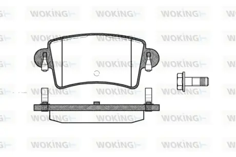 Гальмівна колодка дискова Woking WOKING P9333.00