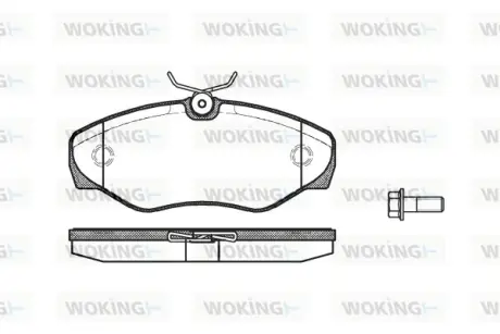 Гальмівна колодка дискова Woking  WOKING P9343.10