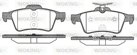 Колодки гальмівні диск. задн. (вир-во Remsa) Ford Focus III C-max II / PSA 508 / Renault Latitude (P9423.40) WOKING P942340