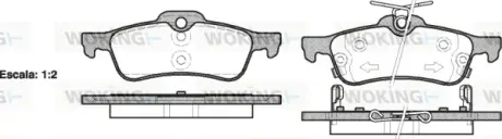 Колодки гальмівні WOKING P962302