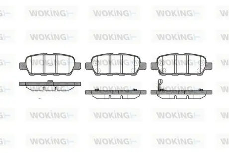 Гальмівні колодки зад. Qashqai/X-Trail 07- (38x105,5x14,3) WOKING P976301
