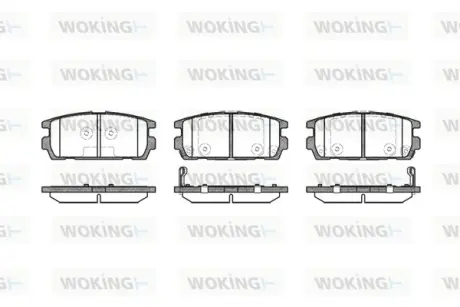 Колодки дискового тормоза WOKING P977302