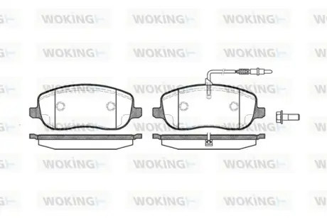 Колодки гальмівні WOKING P979312