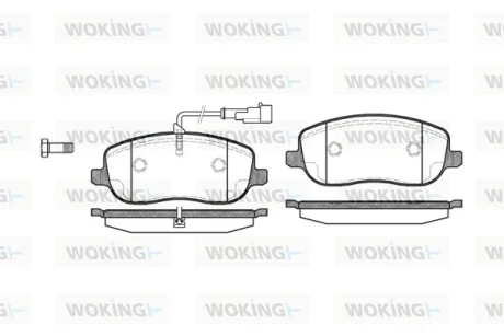 Колодки гальмівні WOKING P979331
