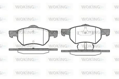 Колодки гальмівні WOKING P982300