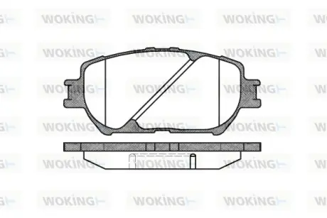 Колодки гальмівні диск. перед. (вир-во Remsa) Toyota Camry 2.0 01-06,Toyota Camry 2.4 01-06 (P9843.00) WOKING P984300