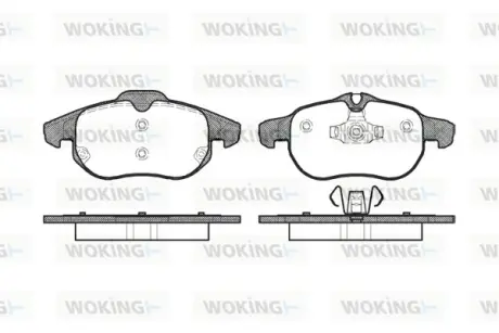 Колодки дискового тормоза WOKING P988300