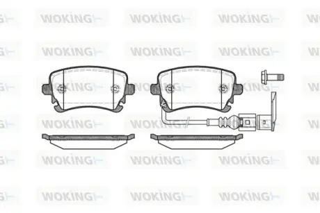 Гальмівна колодка дискова Woking  WOKING P9973.11