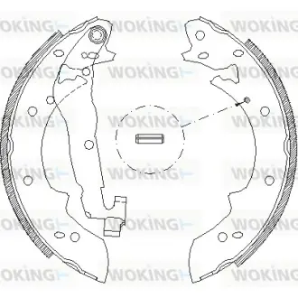Гальмівна колодка барабанна Woking WOKING Z4027.02
