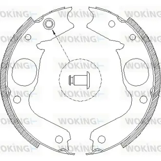 Колодки барабанного тормоза WOKING Z414800
