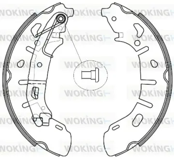 Колодки гальмівні (задні) Fiat Doblo 10-/Opel Combo 12- (барабанні) WOKING Z4263.00