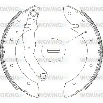 Гальмівна колодка барабанна Woking WOKING Z4396.00