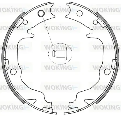 Колодки барабанного тормоза WOKING Z464100 (фото 1)