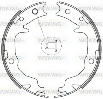 Колодки барабанного тормоза WOKING Z464100
