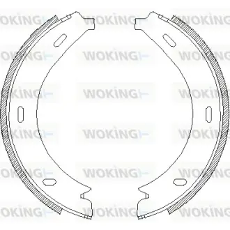 Гальмівна колодка барабанна Woking WOKING Z4713.01