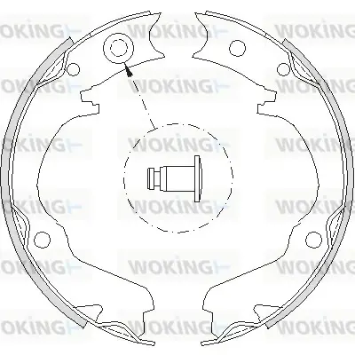 Колодки барабанного тормоза WOKING Z473400 (фото 1)