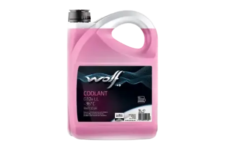 Рідина охолоджувальна, антифриз. COOLANT G12+ LL -36°C, 5L WOLF 1052660