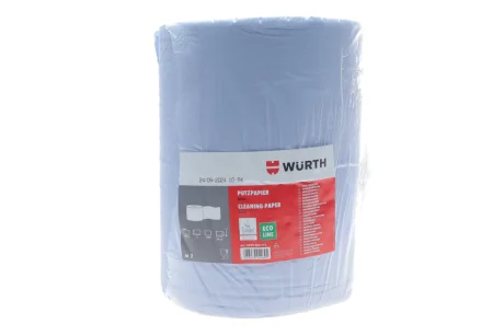 Папір для протирання поверхонь Wurth 2 шари/1000 шт (36х38cм) (блакитний) WURTH 0899800773