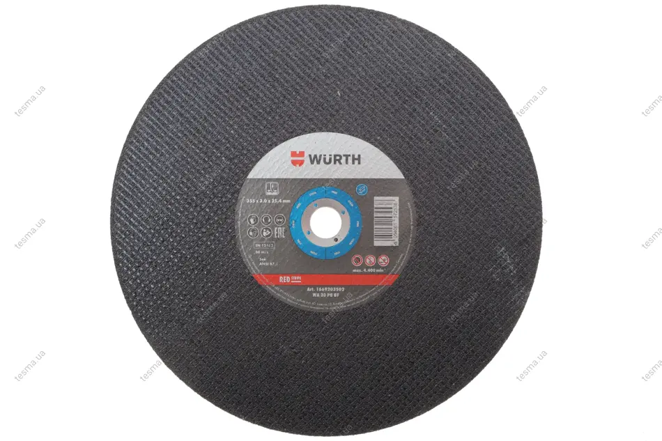 круг відрізний 355x3,0x25,4 мм RED STRIPE WURTH 1669203502 - фото 1