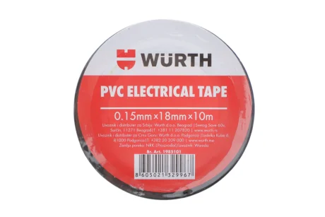 Ізоляційна стрічка PVC, чорна, 18мм/10м WURTH 1985101