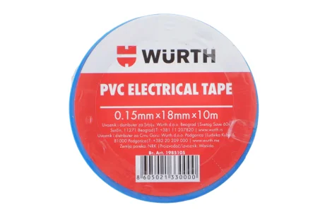 Ізоляційна стрічка PVC, синя, 18мм/10м WURTH 1985105