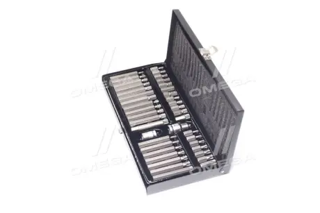Набір насадок викруткових : адаптери 1/2",3/8", HEX SPLINE TORX CrV [мет. Кейс] 40 шт. [10] YATO YT0400