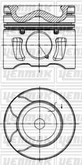 Поршень с кольцами і пальцем (размер отв. 85.00/STD) CITROEN 2.0HDi/BlueHDi 06- (DW10CTED4 2.0 Hdi) YENMAK 3104194000