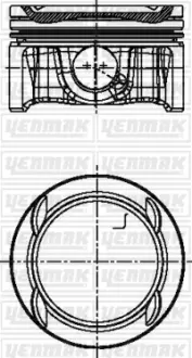 Поршень с кольцами і пальцем (размер отв. 72.50/STD) OPEL Astra J, Corsa, Insignia A, 1.4 09- (A 14 NET TURBO ECOTEC) YENMAK 3104195000