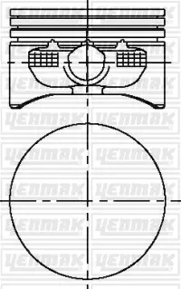 Поршень с кольцами і пальцем OPEL Astra G 1.6 (размер отв. 79.5 / +0.5) (Y16 XE, Z16XE) YENMAK 3104215050
