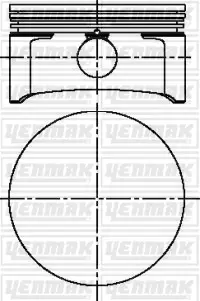 Поршень с кольцами і пальцем (размер отв. 81 / +0.5) Opel Astra G 1.8 (4цл.) (X 1.8 XE1, Z 1.8 XE, Z 1.8 XEL) YENMAK 3104219050