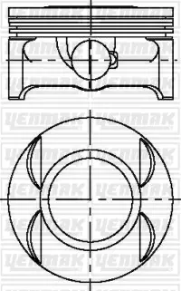 Поршень с кольцами і пальцем (размер отв. 80.5 / STD) (A 18 XER / Z 18 XER) YENMAK 3104229000