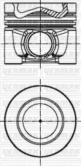 Поршень с кольцами і пальцем (размер отв. 81.01/STD) VW T-V/VI, Amarok, Golf V/VI/Plus, 2.0TDI 05-, AUDI, SKODA, (CBBB) YENMAK 3104341000