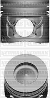 Поршень с кольцами і пальцем (размер отв. 84 / STD) (N 47TU) YENMAK 3104616000
