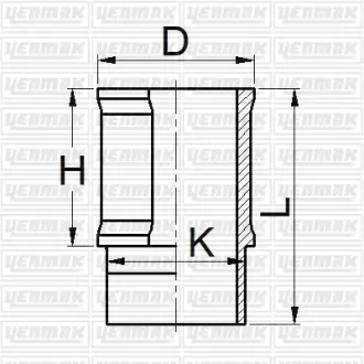Гільза циліндра CITROEN 1.4 (размер отв. 75 / STD)(205 GR-405-309-306) YENMAK 5105873000