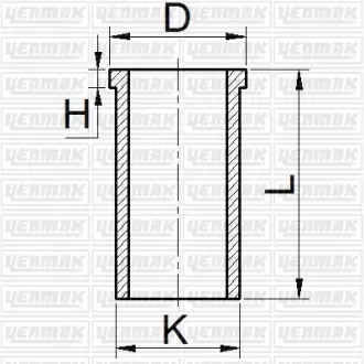 Гільза циліндра DB SPRINTER 2.9D (розмір отв. 89 / STD)(OM 601 D) YENMAK 5165645000