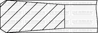 Комплект поршневих кілець (на 1 поршень) (84,00/STD) (3,0/2,0/2,0) BMW E87 118d, E90 338d YENMAK 9109629000