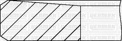 Комплект поршневих кілець (на 1 поршень) (STD / 85,00) CITROEN, OPEL, FIAT YENMAK 9109962000