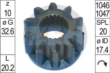 Шестерня бендикса ND-10t, ZEN ZN12812