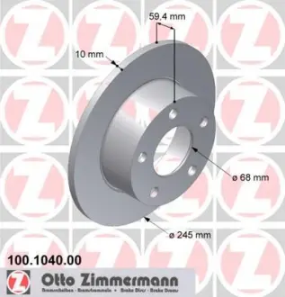 Тормозной диск ZIMMERMANN 100104000