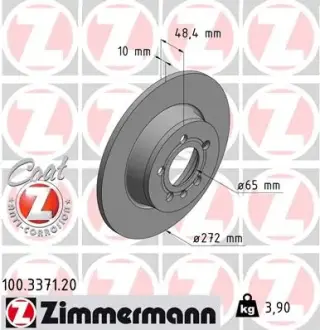 Тормозной диск ZIMMERMANN 100337120