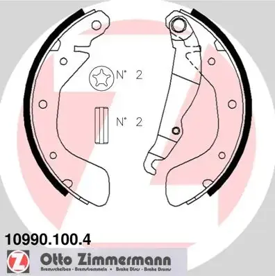 Колодки гальмівні, комплект ZIMMERMANN 109901004 (фото 1)
