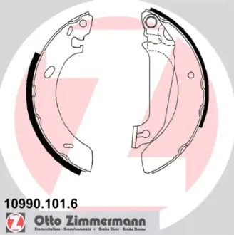 Колодки гальмівні, комплект ZIMMERMANN 109901016
