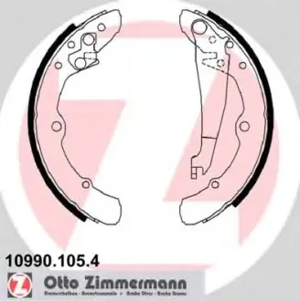 Комплект тормозных колодок ZIMMERMANN 109901054