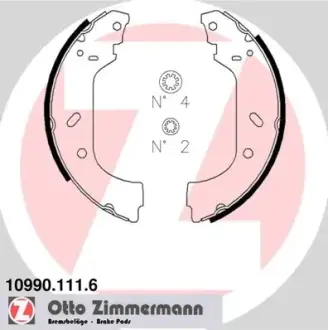 Комплект тормозных колодок ZIMMERMANN 109901116