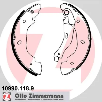 Колодки гальмівні, комплект ZIMMERMANN 109901189 (фото 1)