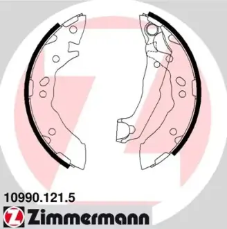 Колодки гальмівні, комплект ZIMMERMANN 109901215